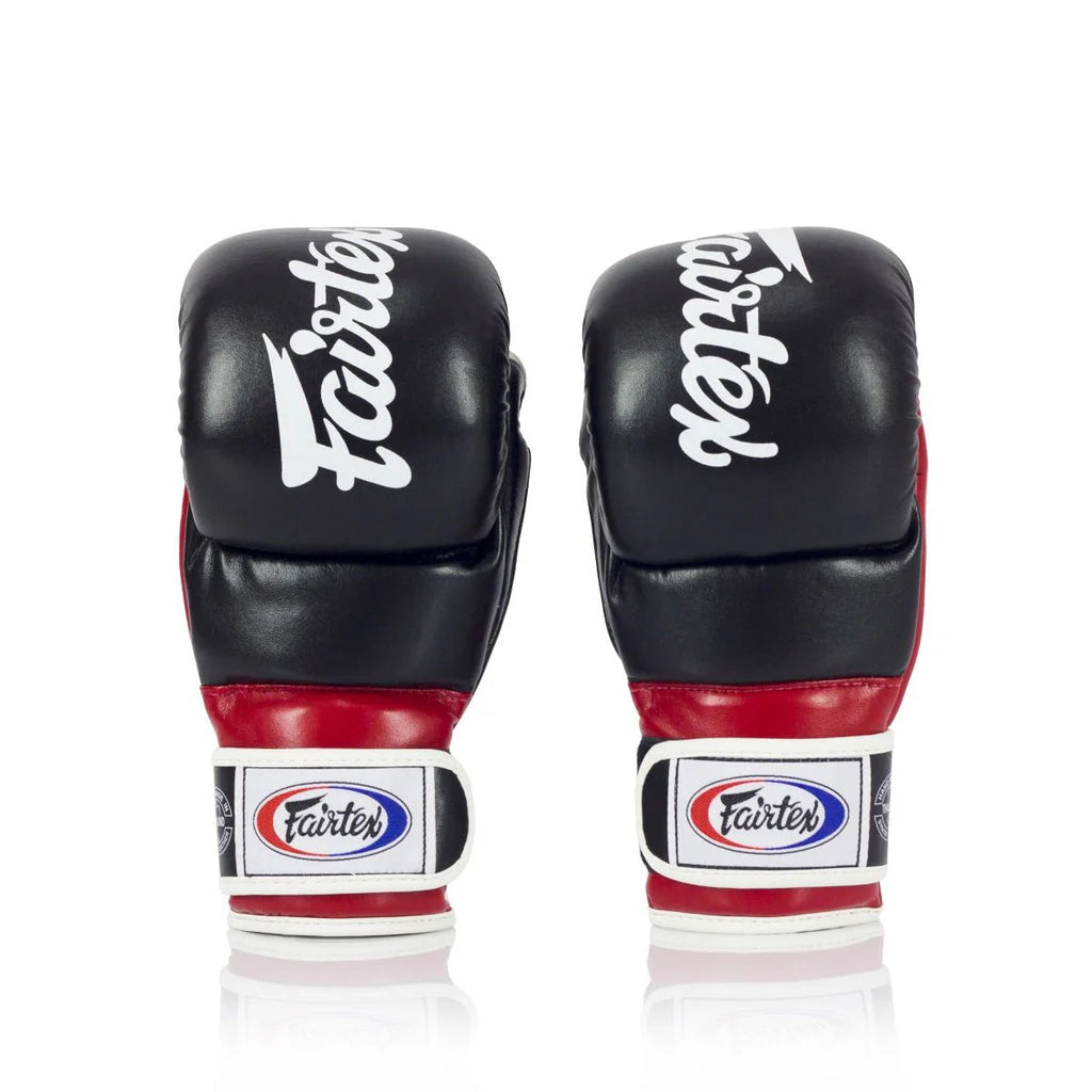 FAIRTEX FGV18 Super Sparring Grappling Gloves (Black/Red)