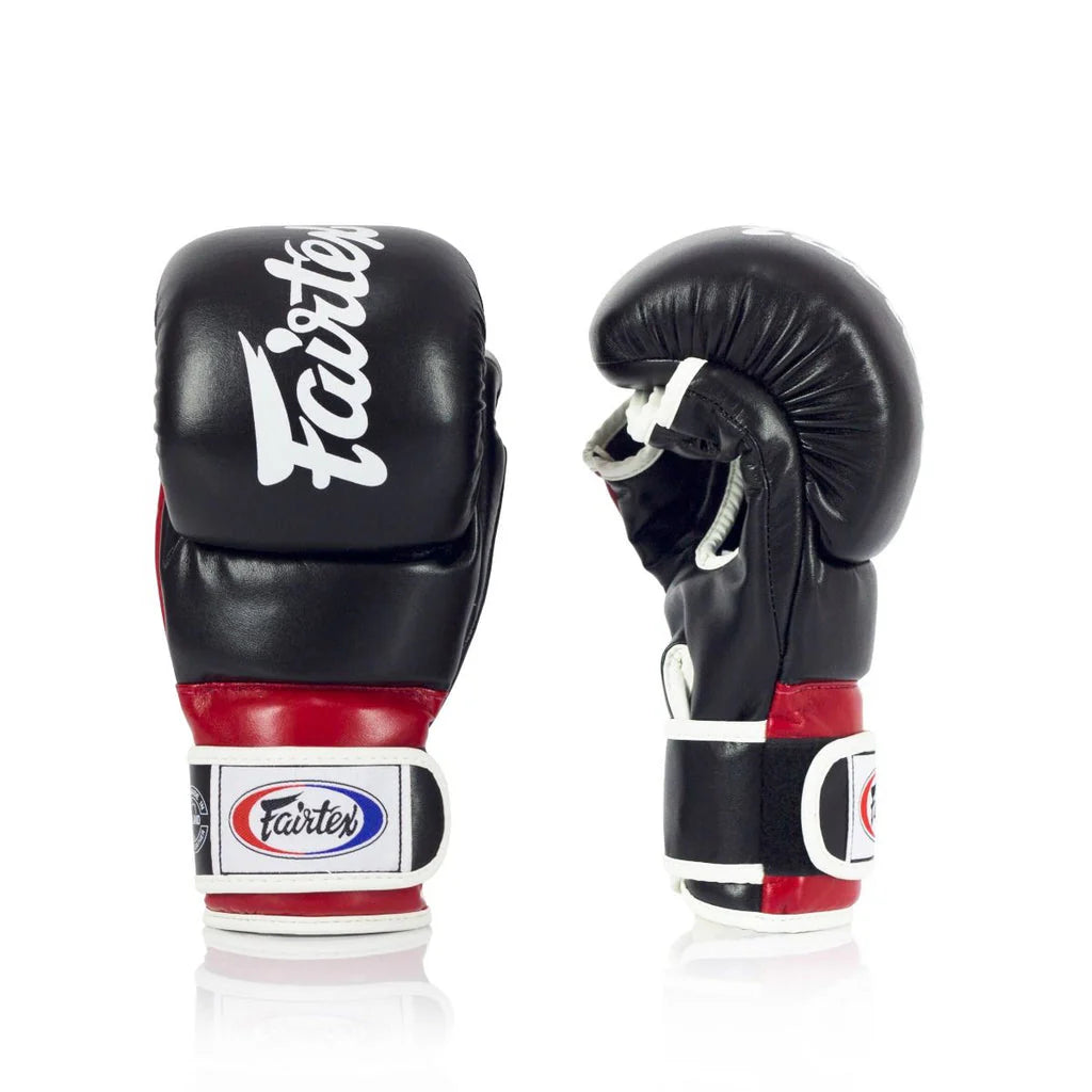 FAIRTEX FGV18 Super Sparring Grappling Gloves (Black/Red)