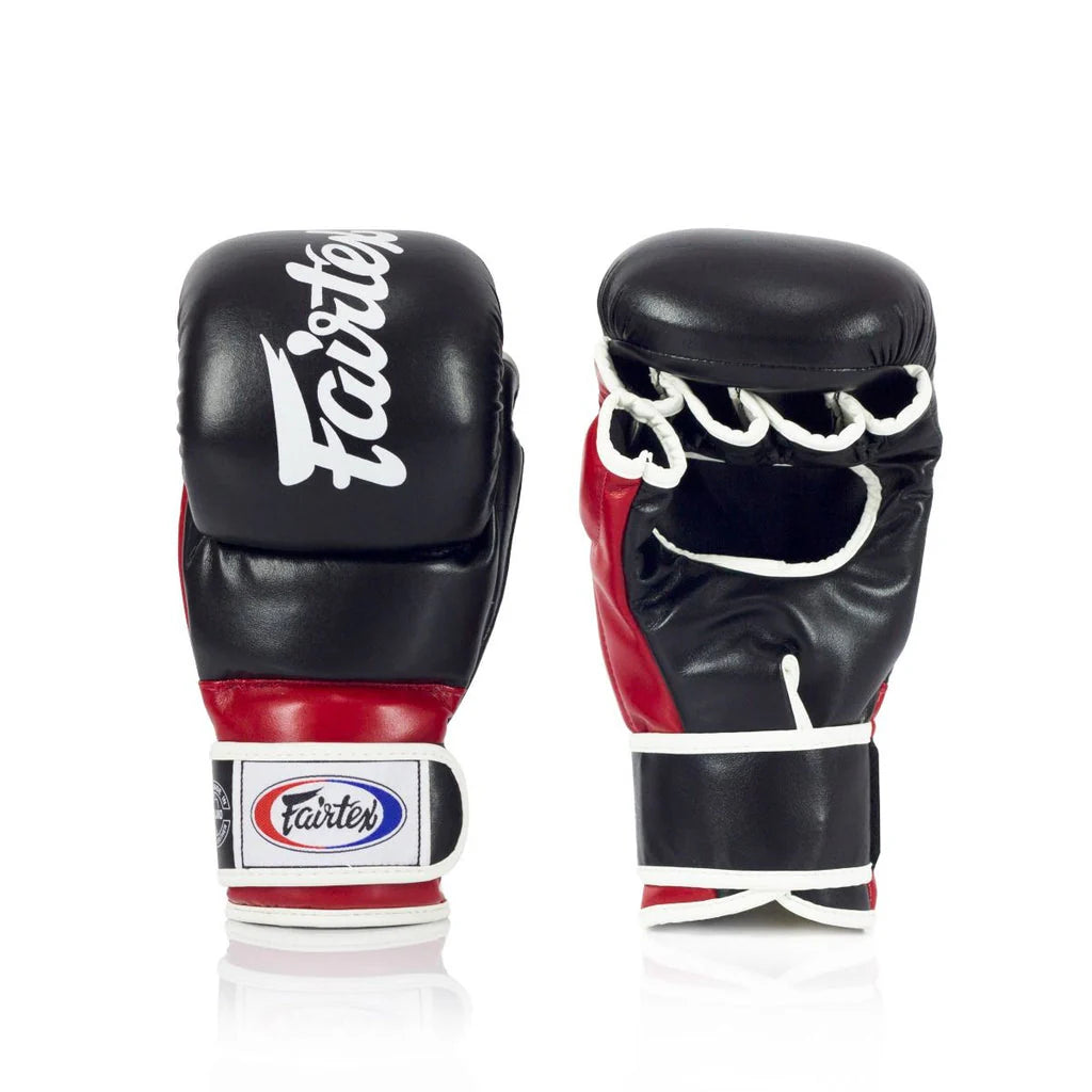 FAIRTEX FGV18 Super Sparring Grappling Gloves (Black/Red)