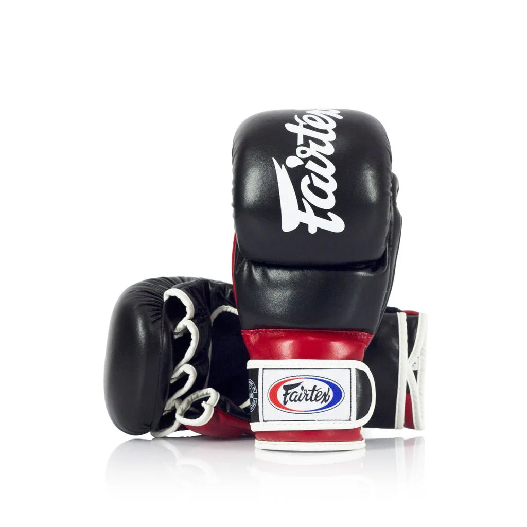 FAIRTEX FGV18 Super Sparring Grappling Gloves (Black/Red)