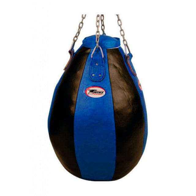 TWINS (Leather) Tear drop punching bags PPL-1 (UNFILLED) BLACK/BLUE