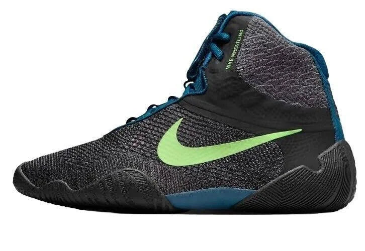 Nike Tawa Wrestling Men Shoes, Anthracite/Blue/Grey