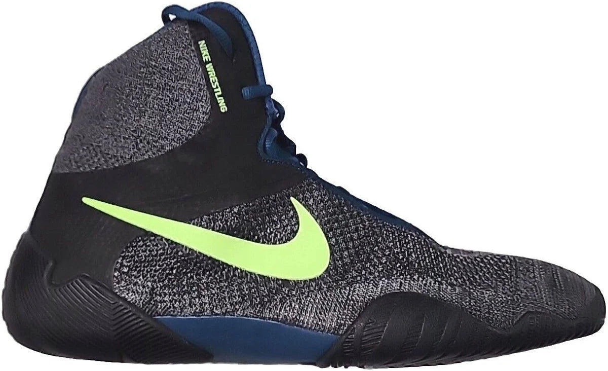 Nike Tawa Wrestling Men Shoes, Anthracite/Blue/Grey