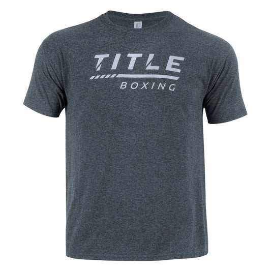 TITLE Boxing Striped Wordmark Tee (DARK GREY)