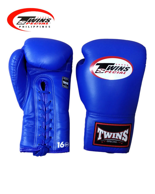 TWINS SPECIAL BGLL-1 Lace-Up Boxing Gloves [Blue]