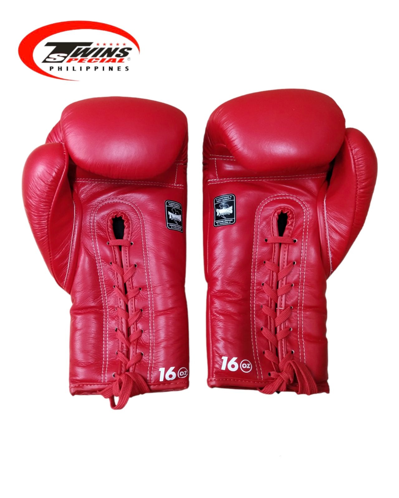 TWINS SPECIAL BGLL-1 Lace-Up Boxing Gloves [Red]