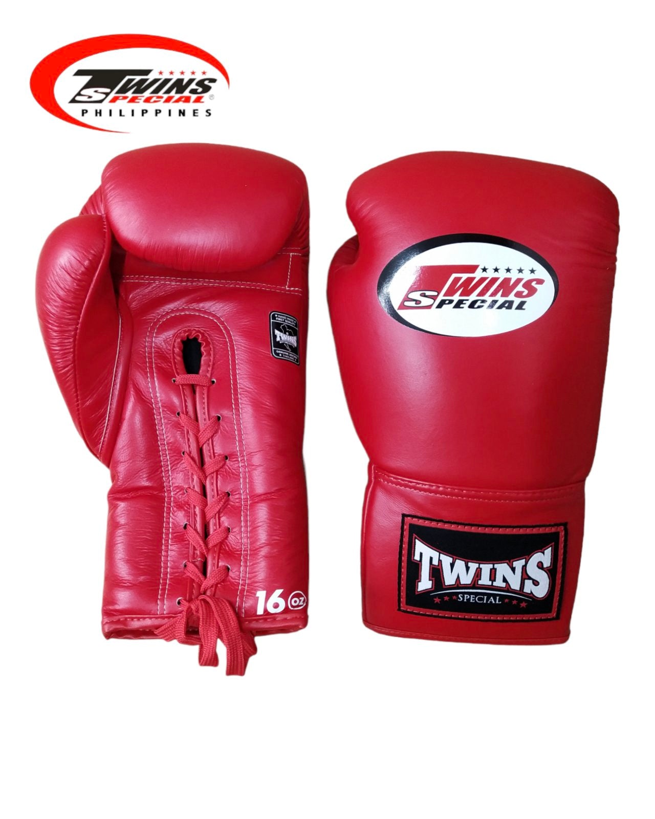 TWINS SPECIAL BGLL-1 Lace-Up Boxing Gloves [Red]