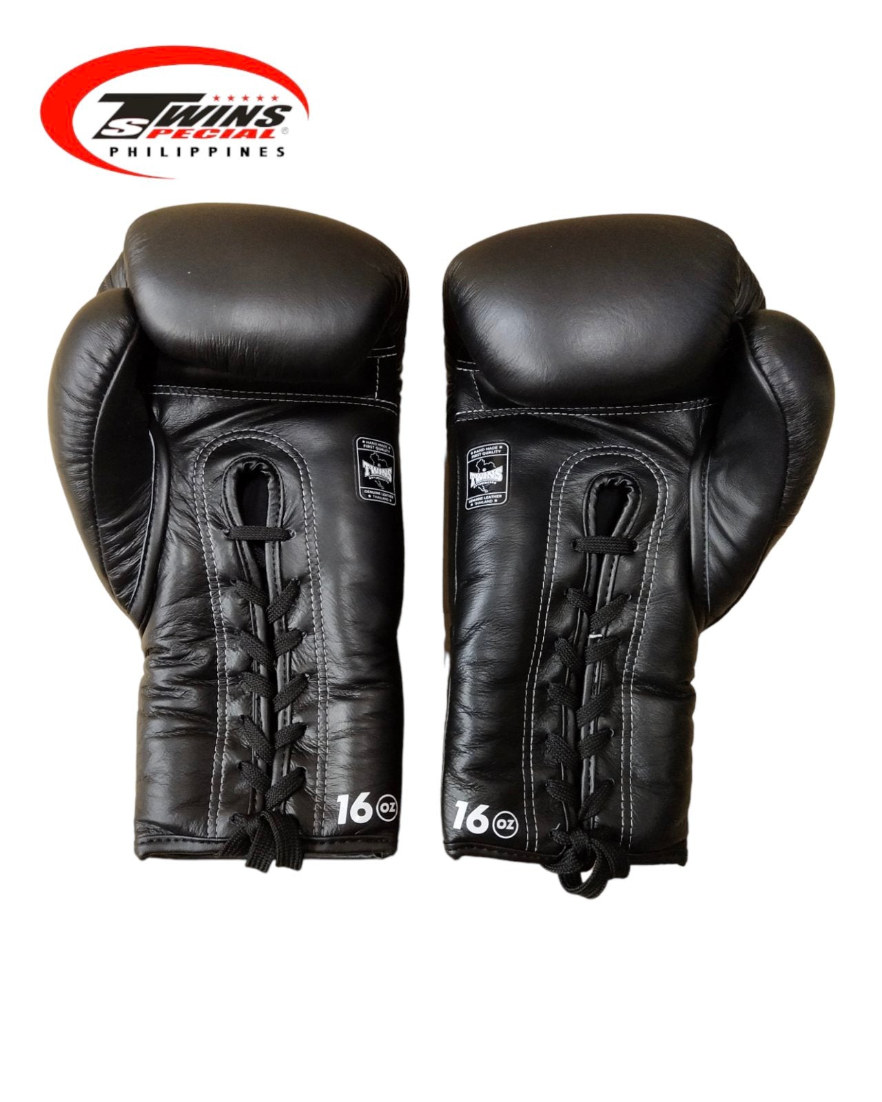 TWINS SPECIAL BGLL-1 Lace-Up Boxing Gloves [Black]