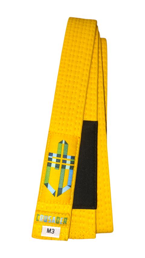 CRUSADER NEW Kids Brazilian Jiu-Jitsu Belt [Yellow]