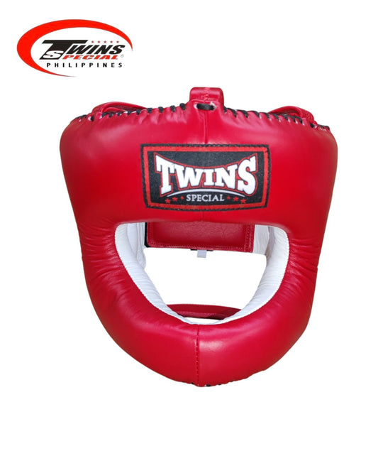 TWINS SPECIAL HGL9 Open Chin Boxing Headgear [Red]