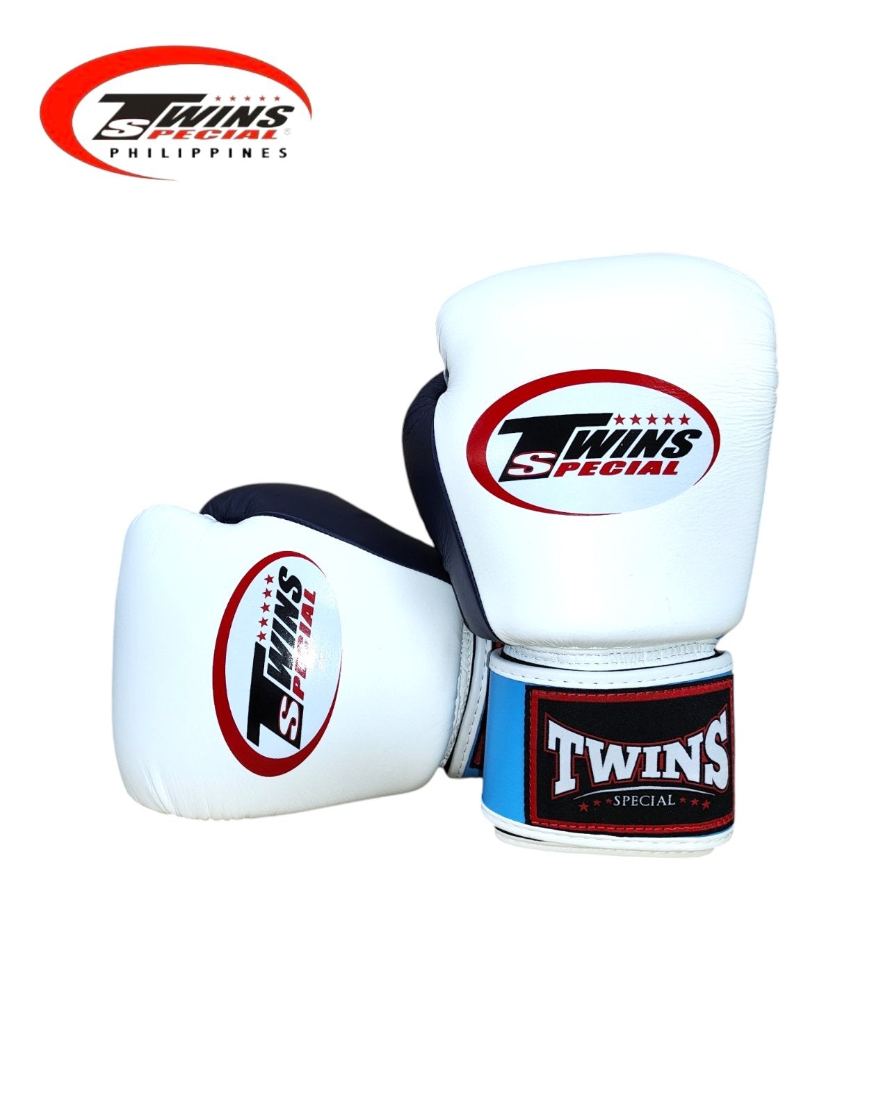 Twins Special BGVLA2 Airflow Boxing Gloves [White/Light Blue/Navy]