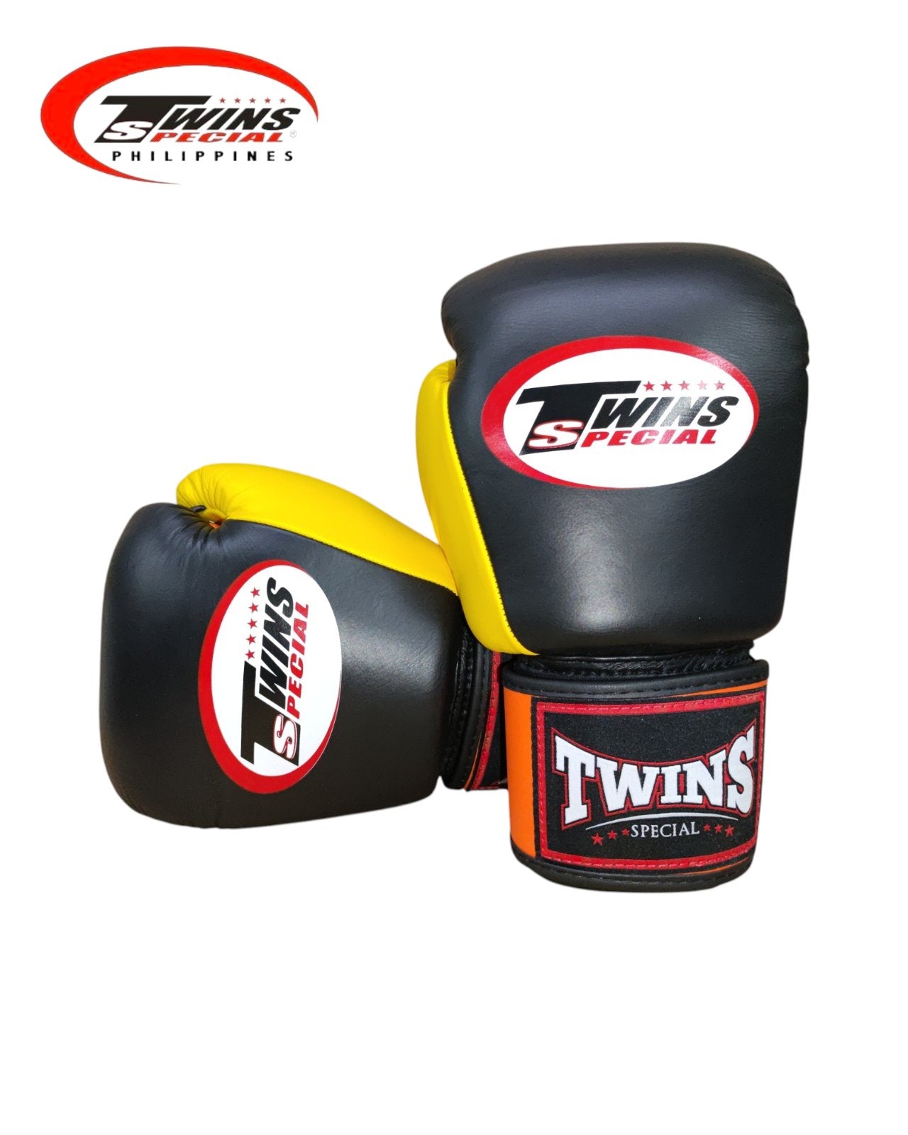 Twins Special BGVLA2 Airflow Boxing Gloves [Black/Orange/Yellow]