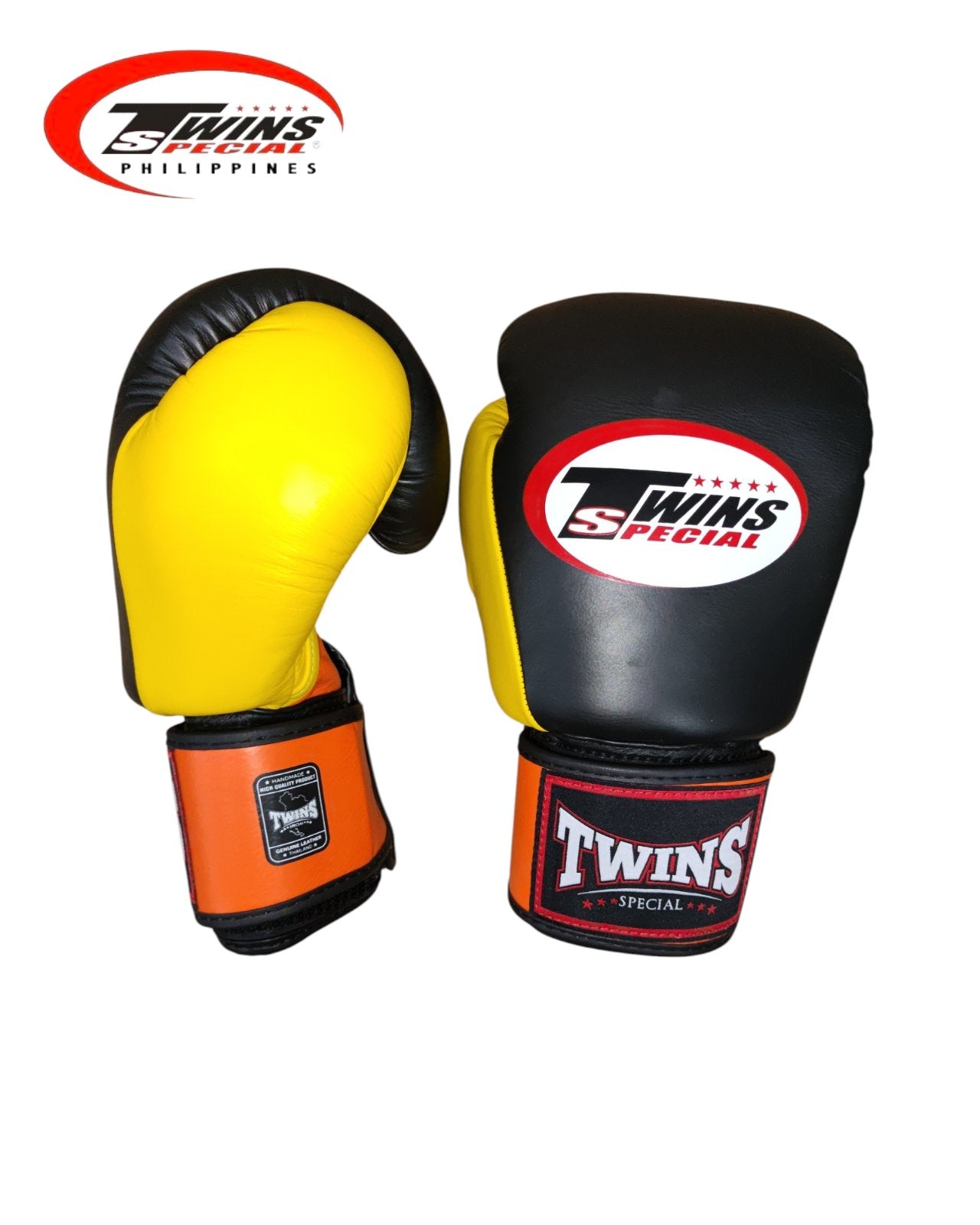 Twins Special BGVLA2 Airflow Boxing Gloves [Black/Orange/Yellow]