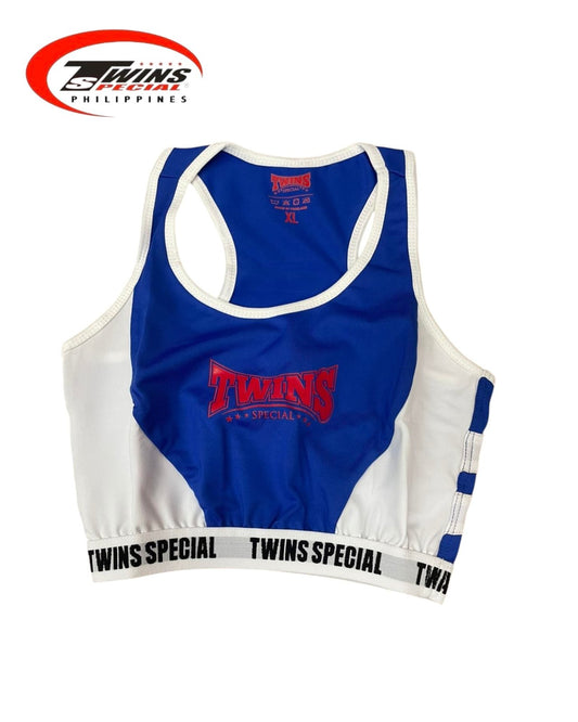 TWINS SPECIAL TSB-3 Performance Crop Top (BLUE/WHITE)