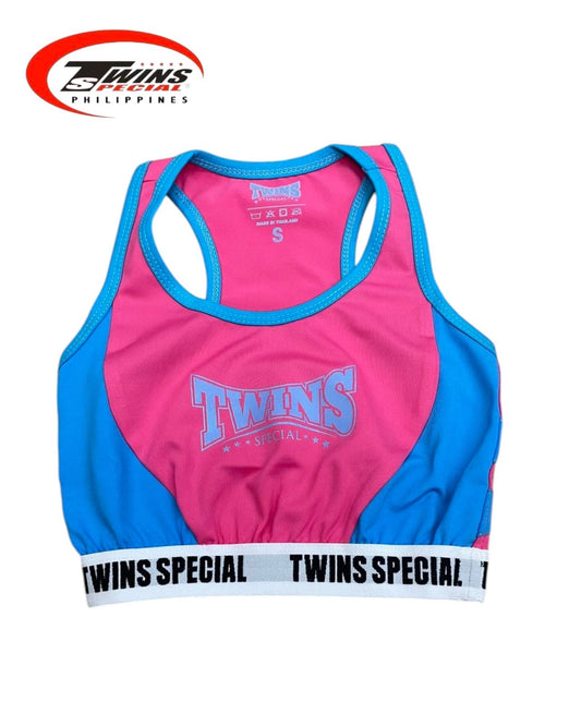 TWINS SPECIAL TSB-3 Performance Crop Top (PINK/LT.BLUE)
