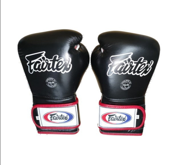 FAIRTEX BGV9 Boxing Gloves [Black/Red/White/Red Piping