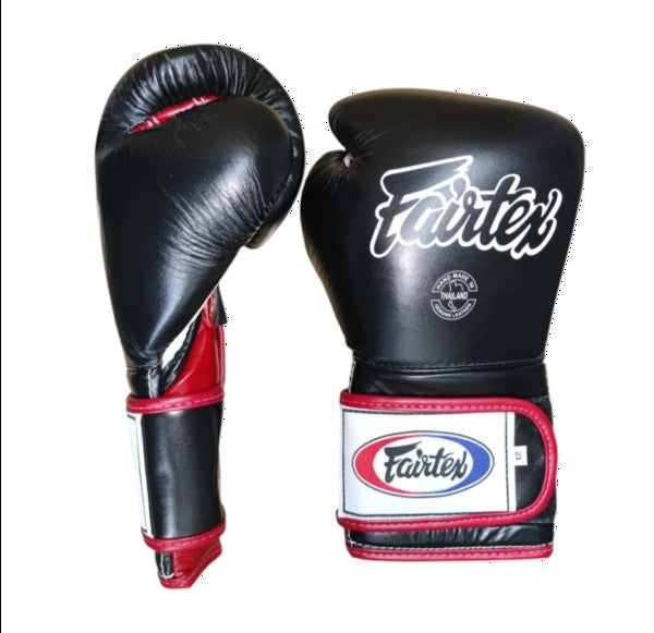 FAIRTEX BGV9 Boxing Gloves [Black/Red/White/Red Piping