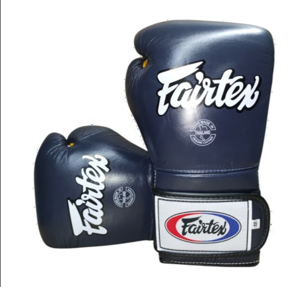 FAIRTEX BGV9 Boxing Gloves [Navy Blue/White/Yellow/Black Piping