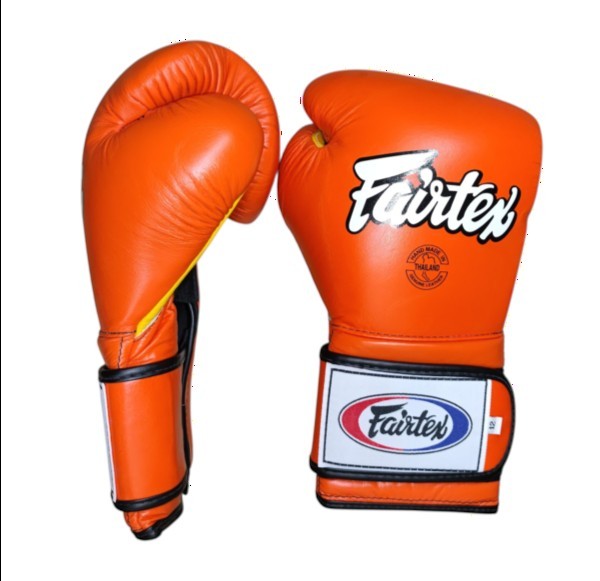 FAIRTEX BGV9 Boxing Gloves [Orange/Yellow/Black Piping