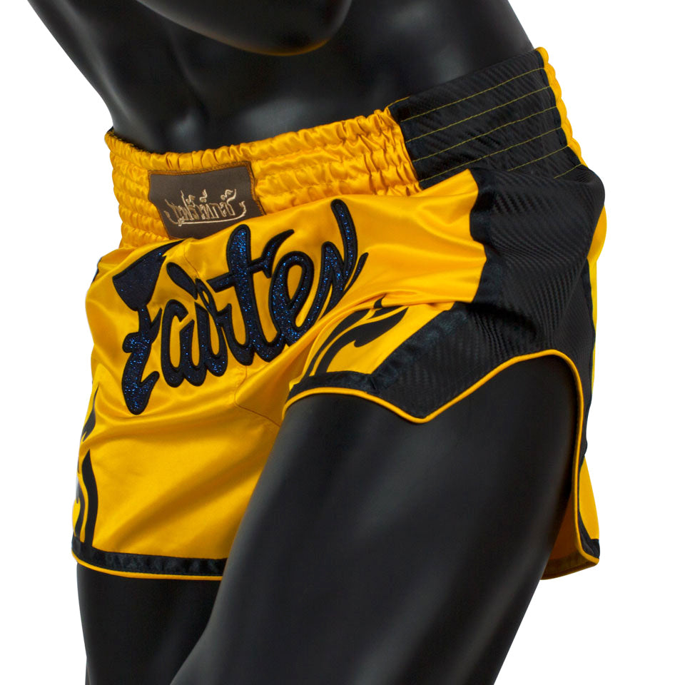 FAIRTEX BS1701 Slim Cut Muay Thai Shorts Yellow
