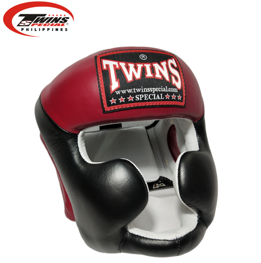 Twins Special Boxing / Muaythai Headgear [Black/Maroon]