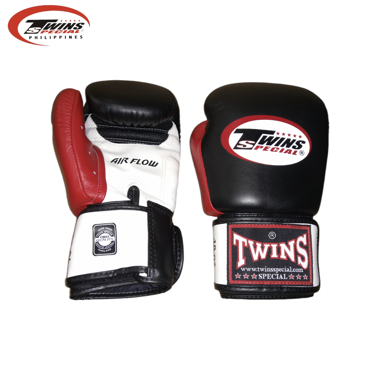 Twins Special Boxing Gloves [Black/White/Red]