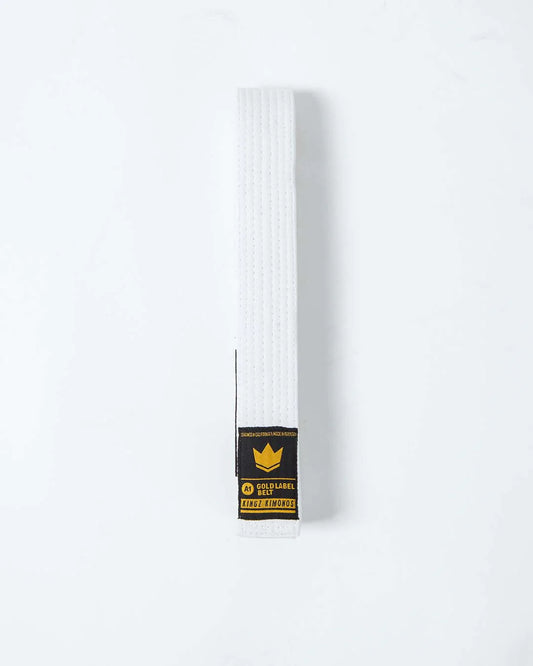 KINGZ Gold Label V2 Jiu Jitsu Belts - White