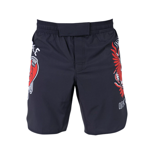 SCRAMBLE Peace And Violence Shorts Black