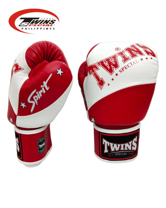 TWINS SPECIAL Fancy  Boxing Gloves Spirit [White/Red]