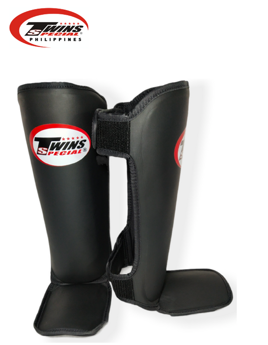 TWINS SPECIAL SGS3 High Quality Synthetic Leather Shin Guards [Black]