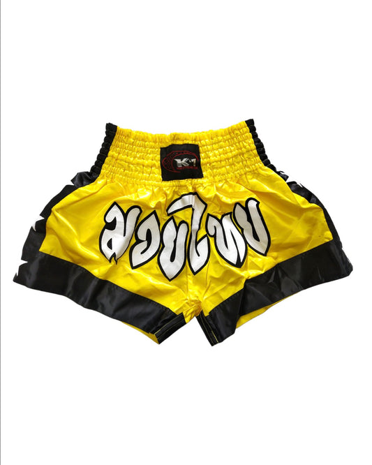 K-1 Muaythai Fight Shorts [Yellow/Black]