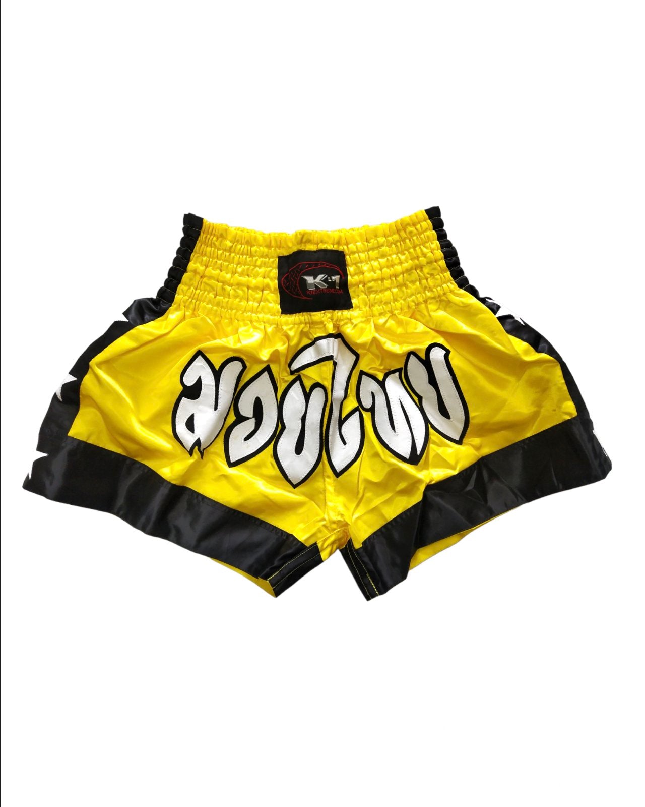 K-1 Muaythai Fight Shorts [Yellow/Black] – K1 Extreme Sportshop